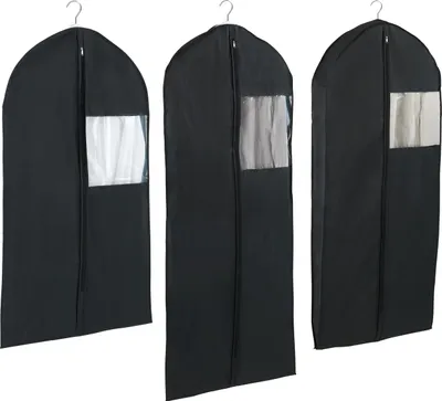 Produktbild von WENKO Kleidersack Mod. Deep Black 3-teiliges Set, klein, mittel & groß