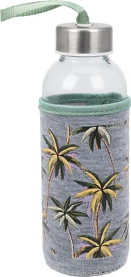 Obrázok produktu pre Fľaša na vodu Excellent Houseware, sklenená, 6x19 cm, 400 ml, Palmieri