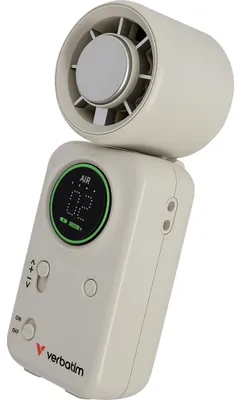 Produktbild von Verbatim Mini-Handventilator mit Kühlplatte USB-C Akku Weiß