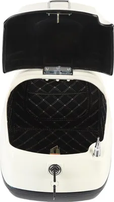 Zdjęcie produktu dla kufry motocyklowe o pojemności 38 litrów, wodoodporne, uniwersalne, z zamkiem na klucz, podstawa, bagażnik, tył, schowek, torba na kask, rękawice, białe