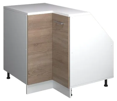 Produktbild von Eck-Küchenschrank für Dachschrägen Vicco R-Line Sonoma 75.6 cm mit 1 Tür, Schrankkorpus 60 cm Tiefe, Model 59974