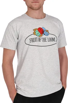 Produktbild von Fruit of the Loom T-Shirt mit Vintage Logo Farbe: graumeliert Größe: S