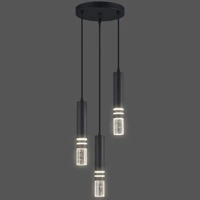Obrázok produktu pre Moderné krištáľové závesné svietidlo, čierna farba - LED závesné svietidlo vhodné do kuchyne a obývačky