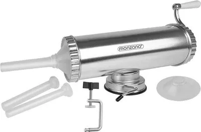 Immagine prodotto di Riempitrice manuale per budelli di salsiccia con morsetto da tavolo in alluminio, capacità 2,5 kg