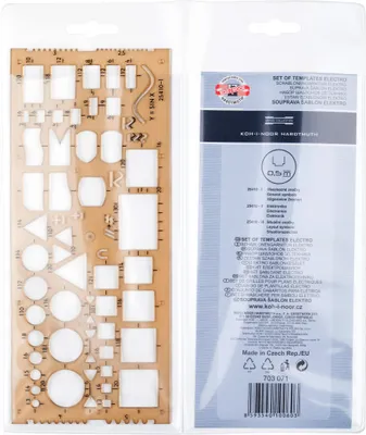 Produktbild von KOH-I-NOOR 703071 Schablone Elektro - 3er Set