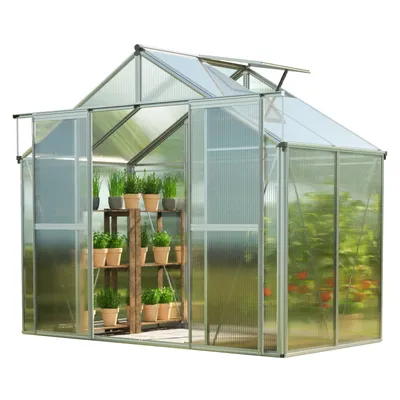 Produktbild von GFP Gewächshaus Topas 2 aus Alu 225x133 cm ca. 8 mm Doppelstegplatten formstabil & witterungsbeständig