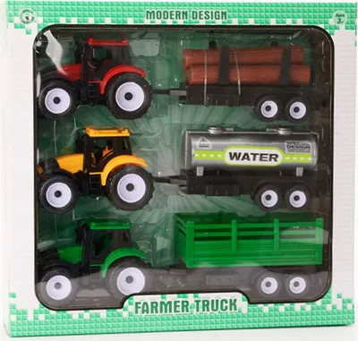 Image de 3 tracteurs + 3 charrettes