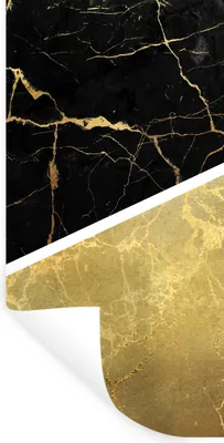 Produktbild von MuchoWow® Wandtattoo Wandsticker Wandaufkleber Marmor - Schwarz - Gold 60x120 cm Selbstklebend und Repositionierbar - Selbstklebend - Fototapeten