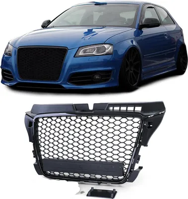Produktbild von Kühlergrill Sportgrill Wabengrill Grill Schwarz Glanz für Audi A3 8P ab