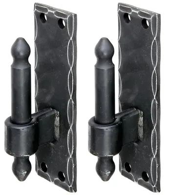 Obrázek produktu pro Alberts 846091 Kloben auf Platte, Schmiedeeisen Form mit DI oder DII-Haken, schwarz kunststoffbeschichtet, Dornmaß Ø16 mm, Platte 150 x 45 mm, 2er Set
