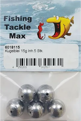 Produktbild von FTM Kugelblei - Angelgewicht, Gewicht / Inhalt:15g / 5 Stück