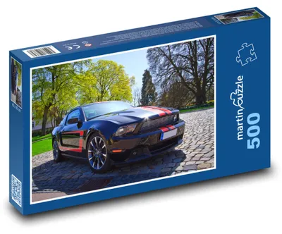 Produktbild von Puzzle 500 Klassischer Ford Mustang auf der Straße - martinpuzzle
