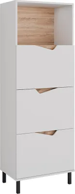 Produktbild von Kommode Vicco Marelle Weiß/Artisan 60 x 169.5 cm mit 4 Fächern, Model 57873