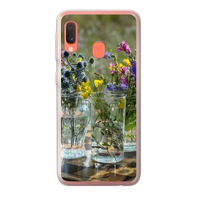 Produktbild von MuchoWow® Handyhülle Schutzhülle Hülle für Samsung Galaxy A20e Vase - Blumen - Farben Silikon Softcase Handy Hülle - Abdeckung