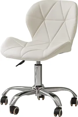 Image de Chaise de bureau CLIPOP, assise rembourrée en similicuir, pivotante, réglable en hauteur, blanc