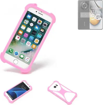 Produktbild von K-S-Trade Handy Hülle kompatibel mit Realme 11 Pro Schutz Hülle Bumper Silikon Schutz Hülle Cover Case Silikoncase Silikonbumper TPU Softcase