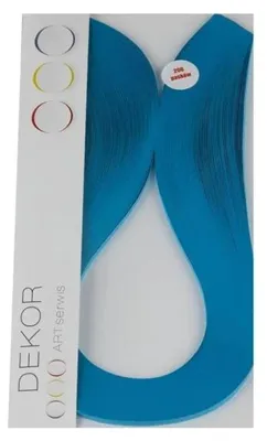 Obrázek produktu pro Papírové proužky do quillingu, šířka 3 mm, délka 42 cm, modré barvy, 200 kusů - Dekor-Art-Serwis
