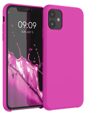 Produktbild von kwmobile Handyhülle für Apple iPhone 11 Hülle - Case Silikon - Kabelloses Laden - Schutzhülle Cover in Magenta