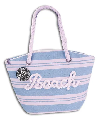 Immagine prodotto di Robin Ruth cotone 70 poliestere 30 borsa spiaggia blu chiaro beige OTG2200H