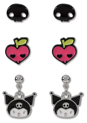 Produktbild von Kuromi Mix-and-Match 3 Ohrstecker Set