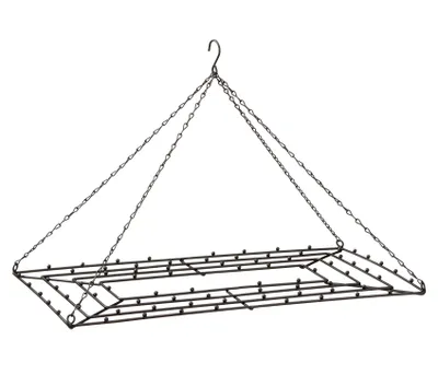 Immagine prodotto di 3.10 Mensola a sospensione - quadrata - 52x37 cm - nera - con catena