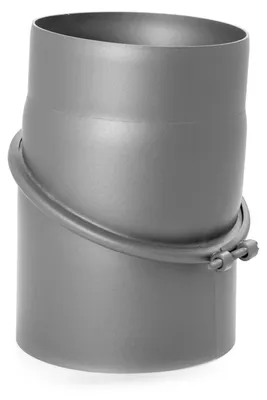 Produktbild von Raik Basic Rauchrohrbogen 130mm gussgrau 0–45° ohne Tür für Rauchrohr / Ofenrohr