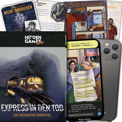 Produktbild von Hidden Games - Hangover KrimiDinner - Express in den Tod - immersives KrimiDinner, spannendes Detektivspiel, Krimispiel