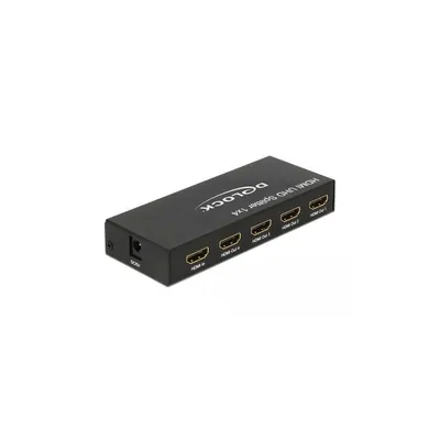 Produktbild von Delock HDMI UHD Splitter 1 x HDMI in > 4 x HDMI out 4K - Video-/Audio-Splitter - 4 x HDMI - Desktop