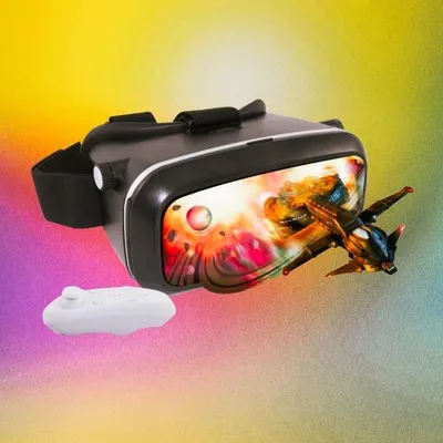 Image de Lunettes réalité virtuelle 3D avec joystick Bluetooth INOVALLEY