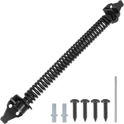 Imagen del producto de Cerrador automático para puertas, con resorte de acero al carbono ajustable, de 36 cm, para puertas de jardín