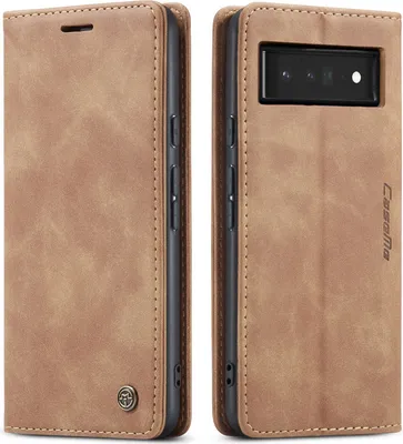 Produktbild von Google Pixel 6 Pro Hülle, Retro Kunstledertasche mit Standfunktion Schutzhülle für Google Pixel 6 Pro Braun