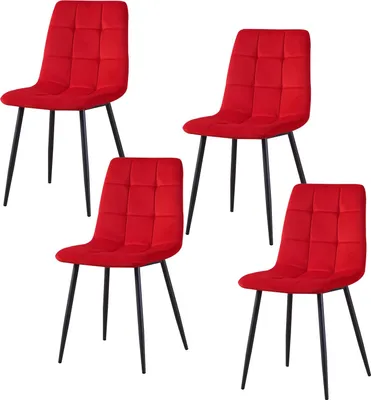 Produktbild von Esszimmerstuhl 4er Set Rot Mesa