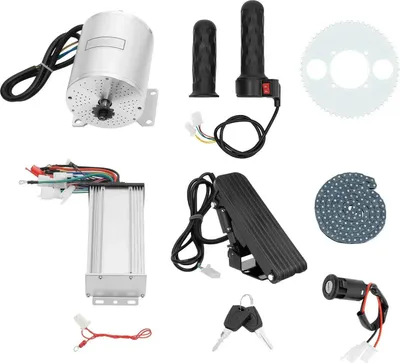Produktbild von E-Bike bürstenloser DC-Motor - Set mit Controller und Gasgriff - 48–72 V - 3 kW - 6000 U/min - 4900 U/min - 5,4 N·m - IP33 - Silber