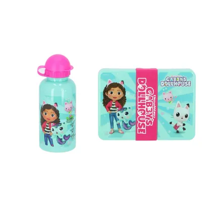 Zdjęcie produktu dla Gabby's Dollhouse zestaw lunch box i butelka na wodę do podróży