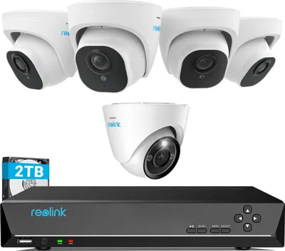 Produktbild von Súprava 8CH kamier Reolink 4K Surveillance Camera, 5x 8MP PoE IP kamera a 2TB HDD NVR Detekcia osôb a vozidiel, RLK8-800D4-A plus 1*833A