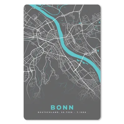 Produktbild von MuchoWow® Mauspad Mousepad Stadtplan - Bonn - Deutschland - Karte 18x27 cm - Mousepads - Maus Mat - Pad - Mausunterlage