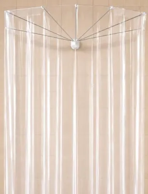 Produktbild von OBI Deco-Line Tracy Duschvorhangspinne 8-armig Set inkl. Duschvorhang 200x170 cm