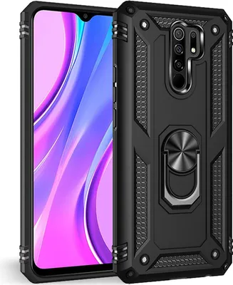Produktbild von NALIA Ring Handy Hülle für Xiaomi Redmi 9, Schutz Cover mit 360° Finger Halter