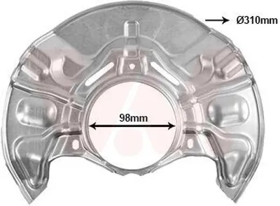 Produktbild von VAN WEZEL Spritzblech Bremsscheibe für TOYOTA AVENSIS Kombi (T25) Vorne Links 5398371 Ankerblech