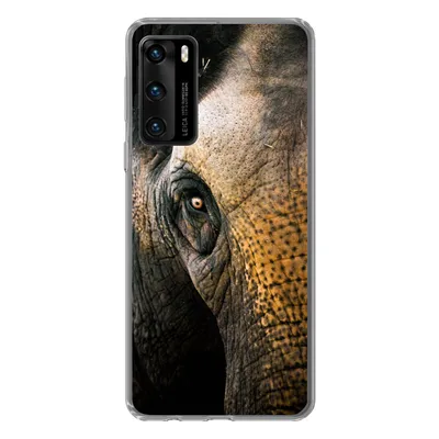 Produktbild von MuchoWow® Handyhülle Schutzhülle Hülle für Huawei P40 Elefant - Nahaufnahme - Tiere - Natur Silikon Softcase Handy Hülle - Handytasche