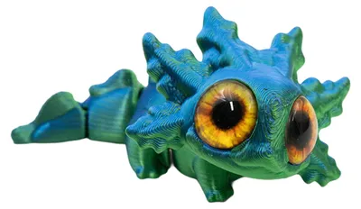 Produktbild von 3D-gedruckte Salamanderfigur mit beweglichen Gelenken, bewegliches Tiermodell, Fidget-Spielzeug, Dekoration für Zuhause, Büro oder Schreibtisch.