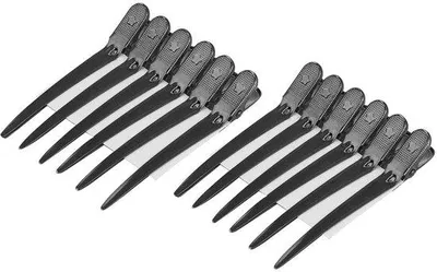 Produktbild von Haarklemmen-Set mit Eendenbek-Klammern - 12-teilig - Antislip - für Friseure - ideal für Haarstyling