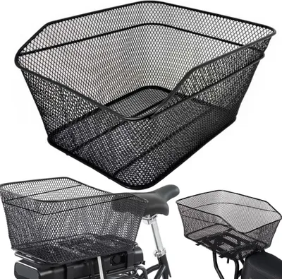 Obrázok produktu pre Verk 14573 Košík na zadný nosič bicyklov 33x29x19cm, čierny
