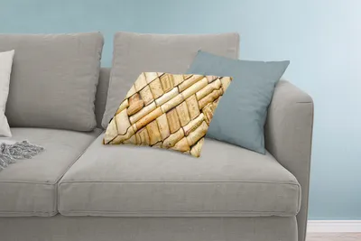 Produktbild von MuchoWow® Zierkissen Sofakissen Wohnzimmer Dekokissen 60x40 cm Ordentlich deponierte Korken - Kopfkissen - Polster mit Foto