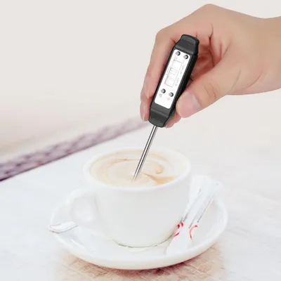 Imagen del producto de Termómetro digital portátil tipo bolígrafo con sonda larga, ideal para cocinar, asar a la parrilla, preparar carnes, alimentos fritos, leche, etc. (Color: )