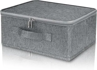Obrázek produktu pro Skládací přepravní box – ideální do skladových prostor – 2 ks – šedý – 30 x 20 x 14 cm