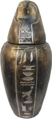 Obrázek produktu pro Kanopická urna Sarkofág Egypt Faraon z plastu Ramzesova dekorace Egyptská postava
