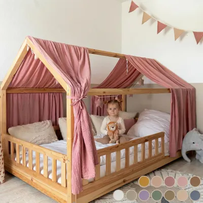 Produktbild von Hausbett Himmel 67x270 cm Altrosa ohne Goldapplikation - 2 Stoffbahnen
