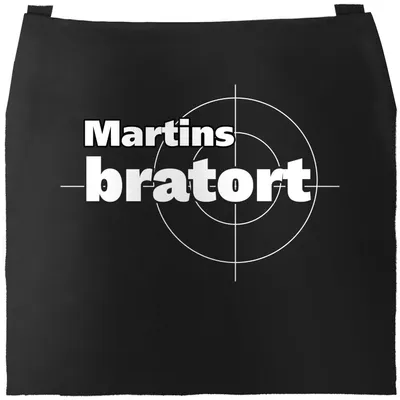 Produktbild von Grill-Schürze Küchenschürze mit Name Wunschname Bratort Tatort grillen kochen Baumwoll-Schürze Moonworks® 1 schwarz Herren