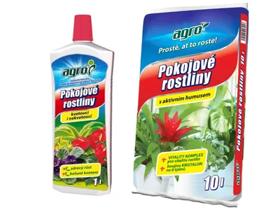 Obrázek produktu pro AGRO CS a.s. Set substrát a hnojivo pro pokojové rostliny, M